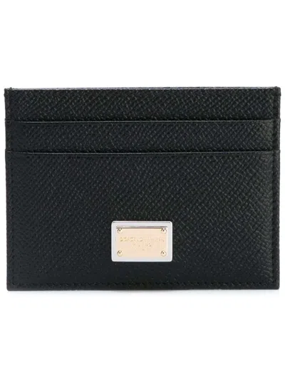 Dolce & Gabbana Card Holder With Logo In Black