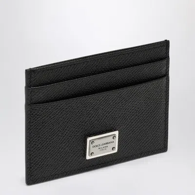 Dolce & Gabbana Card Holder With Logo Plaque In Black