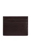 Dolce & Gabbana Women Card Holder With Logo Plaque In Burgundy