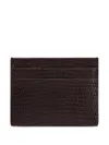 Dolce & Gabbana Women Card Holder With Logo Plaque In Burgundy