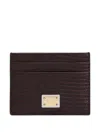 Dolce & Gabbana Card Holder With Logo Plaque Dolce E Gabbana In Brown