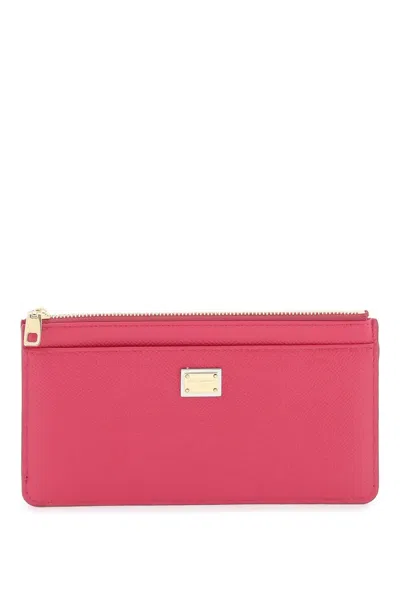 Dolce & Gabbana Cardholder Pouch In Dauphine Calfskin In Mixed Colours