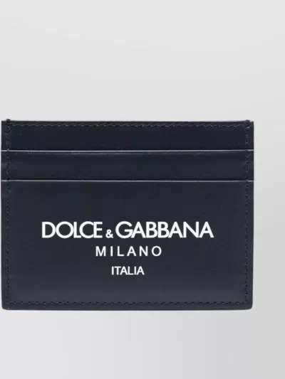 Dolce & Gabbana Cardholder Wallet Compact Design In Blue