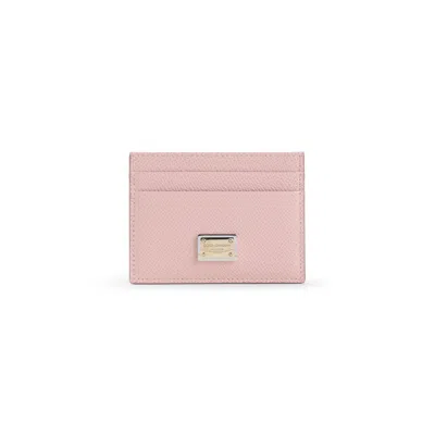 Dolce & Gabbana Cardholder With Logo Plaque Women In Pink