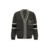 Dolce & Gabbana Striped Virgin Wool V-neck Cardigan