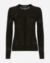 Dolce & Gabbana Jacquard Logo Cardigan In ブラック