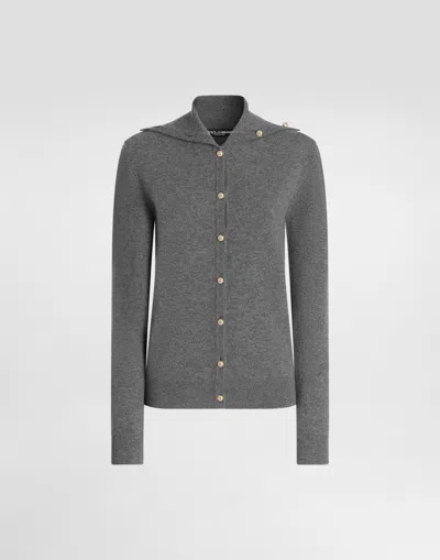 Dolce & Gabbana Cardigan C/bottoni In Grey