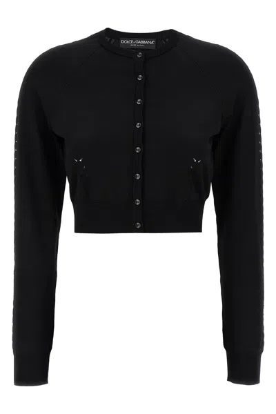 Dolce & Gabbana Cardigan 'cropped' In Black