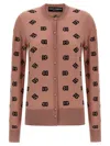 Dolce & Gabbana Long-sleeved Knitted Cardigan In Pink