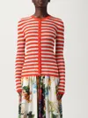 Dolce & Gabbana Women Striped Viscose Cardigan In Red