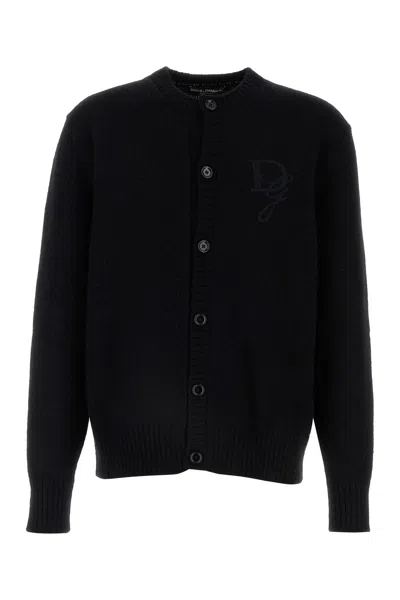 DOLCE & GABBANA CARDIGAN IN MISTO NYLON NERO UOMO