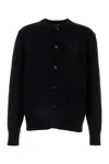 Dolce & Gabbana Black Nylon Blend Cardigan In Nero