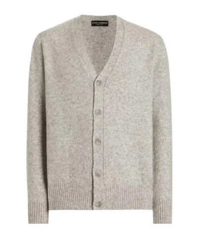 Dolce & Gabbana Cardigan With Buttons In Neutral