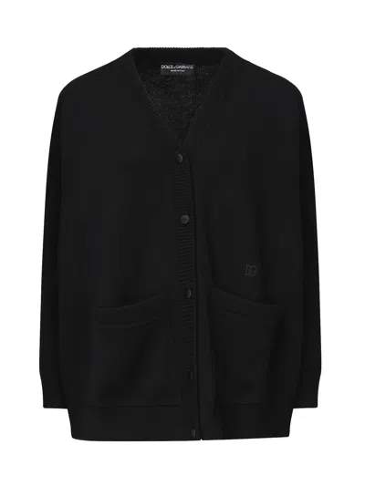 DOLCE & GABBANA CARDIGAN WITH LOGO