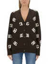 Dolce & Gabbana Maxi Cardigan With Dg Pattern Inlay