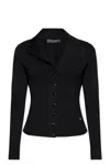 Dolce & Gabbana Dolce&gabbana Fitted Knit Jacket In Nero