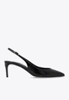 DOLCE & GABBANA CARDINALE 60 SLINGBACK PUMPS IN PATENT LEATHER
