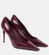 Dolce & Gabbana 90mm Mun Leather Pumps In Burgundy