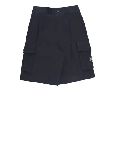 Dolce & Gabbana Kids' Cargo Bermuda Shorts In Blue