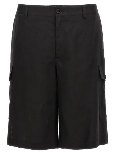 Dolce & Gabbana Cargo Bermuda Shorts In Black