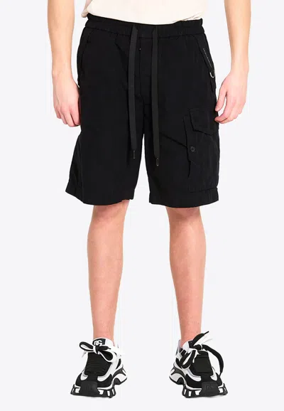 Dolce & Gabbana Cargo Bermuda Shorts In Black