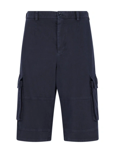 Dolce & Gabbana Cargo Bermuda Shorts In Blue