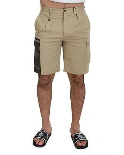 Pre-owned Dolce & Gabbana Cargo Cotton Shorts - Beige -size 44