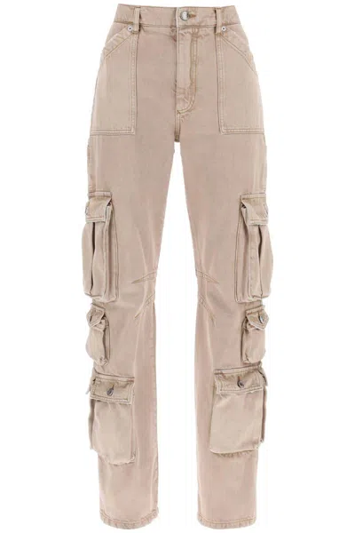 Dolce & Gabbana Cargo Jeans In Lived-in Denim In Beige