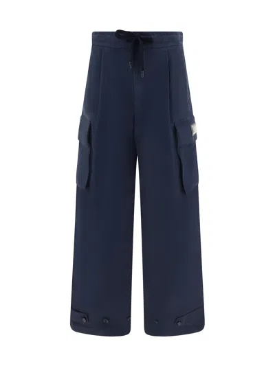 Dolce & Gabbana Cargo Trousers In Blue