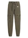 Dolce & Gabbana Drawstring Cargo Pants In Gray