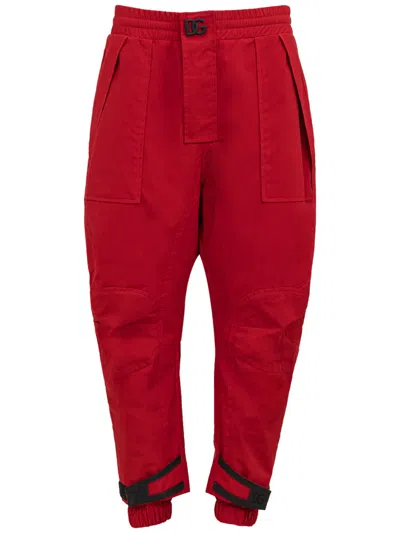 DOLCE & GABBANA CARGO PANTS WITH RELIEF LOGO DOLCE & GABBANA