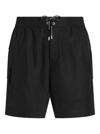 Dolce & Gabbana Cargo-pocket Swim Shorts In Black
