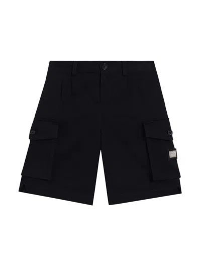 Dolce & Gabbana Kids' Cargo Shorts In Nero