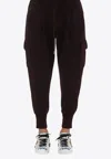 Dolce & Gabbana Cargo Track Pants With Logo Patch In Black