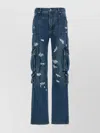 Dolce & Gabbana Distressed High-rise Cargo Jeans
