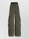 Dolce & Gabbana Cargo Trousers With Drawstring And Pockets In Green