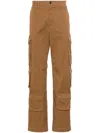 Dolce & Gabbana Logo-patch Cargo Pants In Brown
