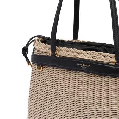 Dolce & Gabbana Carla Handbag In Beige