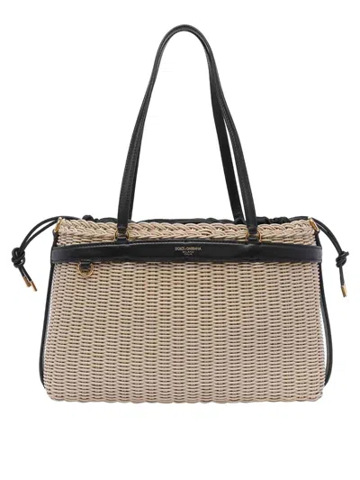 Dolce & Gabbana Carla Handbag In Beige