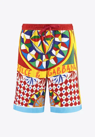 DOLCE & GABBANA CARRETO-PRINT BERMUDA SHORTS