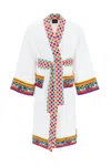 Dolce & Gabbana 'carretto' Bathrobe In Bianco Carretto (white)