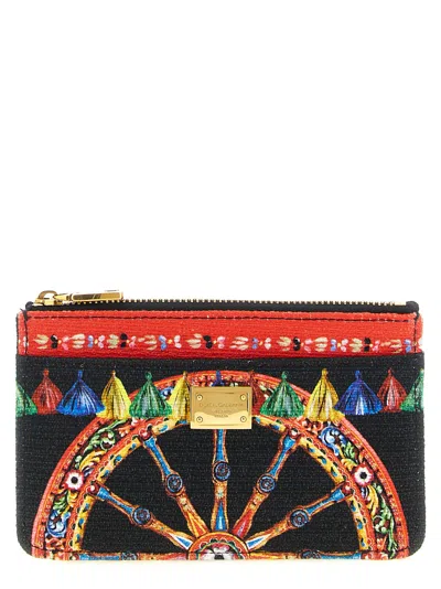 Dolce & Gabbana Carretto Card Case In Black