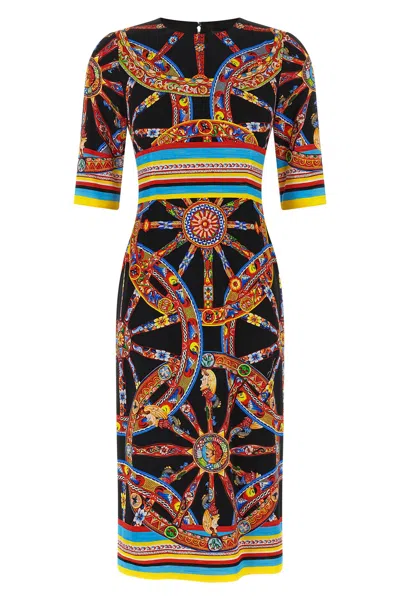 Dolce & Gabbana 'carretto' Dress In Multi