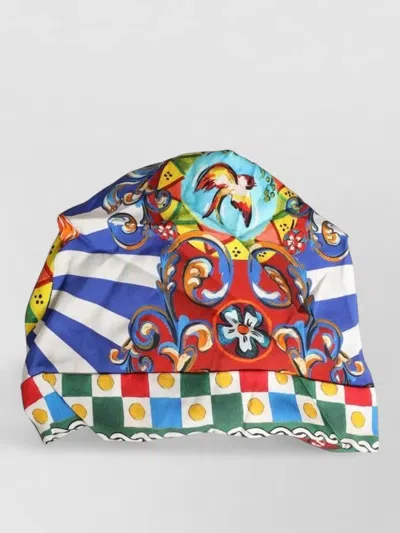 Dolce & Gabbana Carretto Motif Turban Headwear Hat In Multi