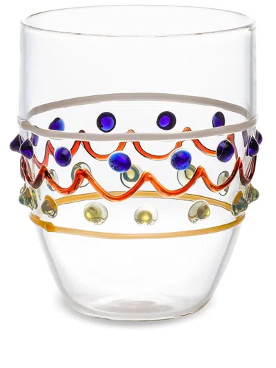 Dolce & Gabbana Carretto Trinkglas Aus Muranoglas In Weiss
