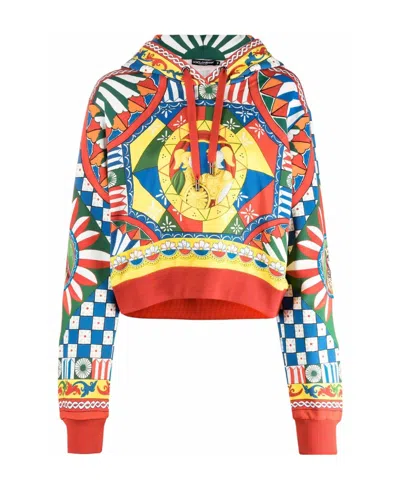 DOLCE & GABBANA CARRETTO-PRINT HOODIE