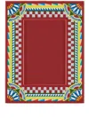 Dolce & Gabbana Bilderrahmen Mit Carretto-print In Red