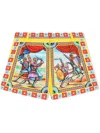 Dolce & Gabbana Graphic-print Shorts In Yellow