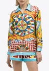 Dolce & Gabbana Carretto-print Silk Shirt In Multicolor