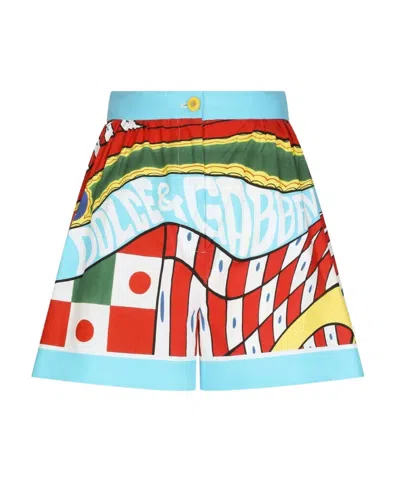 Dolce & Gabbana Dolce  Gabbana Carretto-printed Shorts In Multi